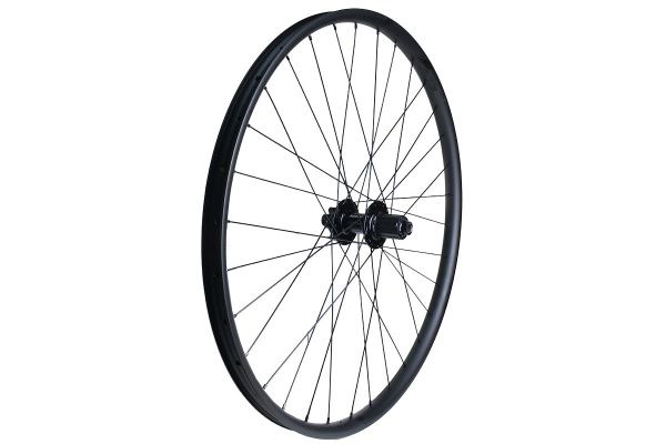 Колесо 27,5"MTB заднее под кассету на 9-10 передач, двойной обод Citron DP-27 27,5"32H, втулка Solon DH909TR 32H Disc, 142*12мм, 2 промподшипника, крепление IS6, черное
